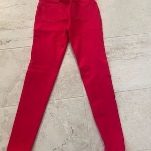 Hot pink skinny jeggings